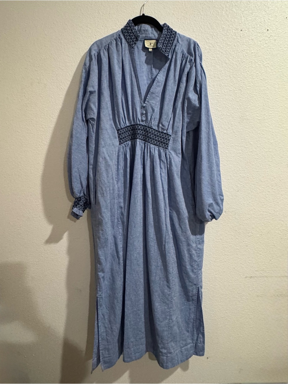 Tuckernuck Chambray Maxi Dress in Light Blue